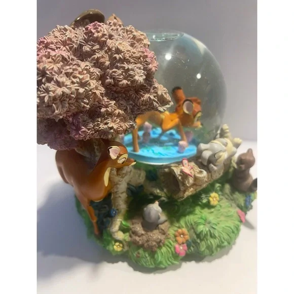 NEW IN BOX DISNEY Bambi Snow Globe with Forest Animals and Musical Wind Up - Picture 5 of 12